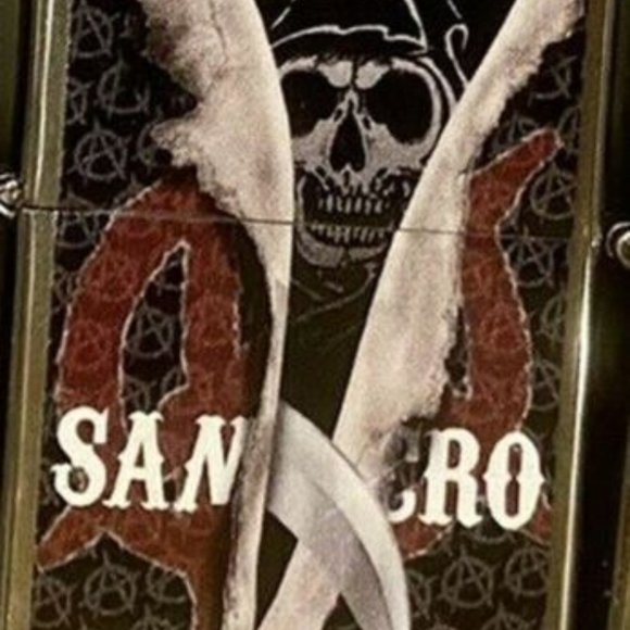 Rare Limited Edition Sons of Anarchy Sam Cro Skull Knife Zippo Lighter - Picture 1 of 1